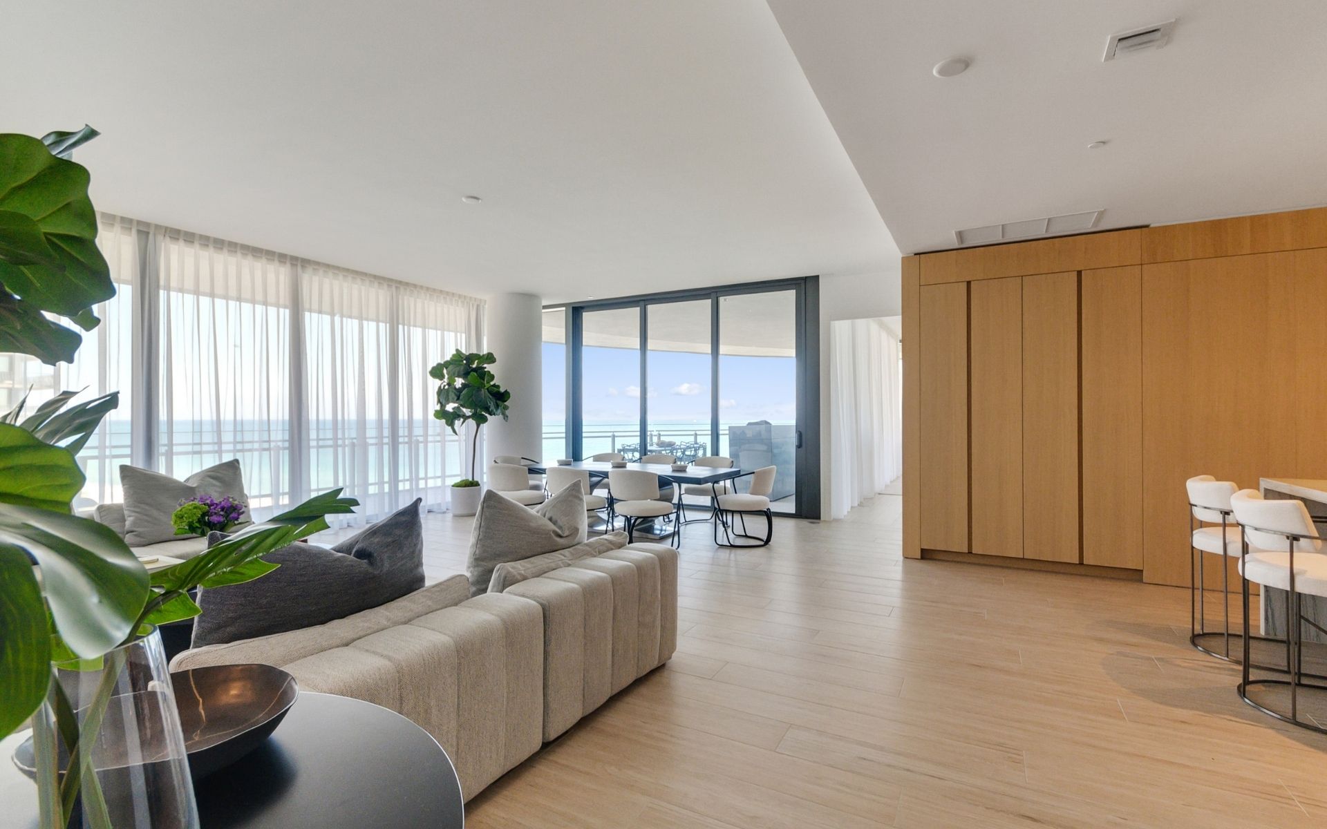 spacious living room inside 87 park residences